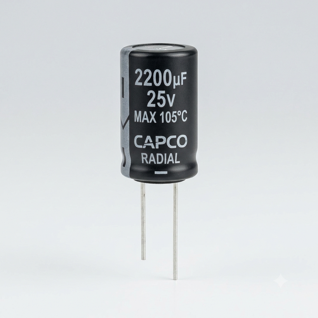 2.5 uF 440V Plastic Capacitor, Round, Wire Terminal